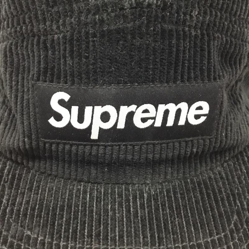 シュプリーム Supreme 帽子 キャップ ボックスロゴ コーデュロイ ロゴ、文字 黒 / ブラック /  メンズ USED 古着 中古 10113979