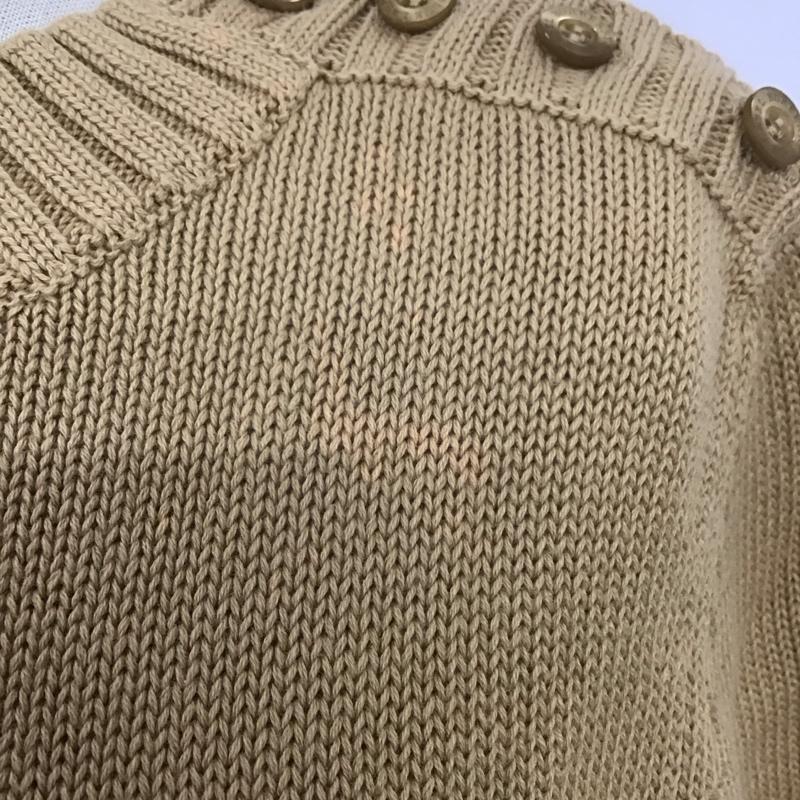 バーバリーブルーレーベル BURBERRY BLUE LABEL ニット、セーター 半袖 半袖ニットカットソー クルーネックカットソー 半袖セーター M プリント 茶 / ブラウン /  レディース USED 古着 中古 10113814