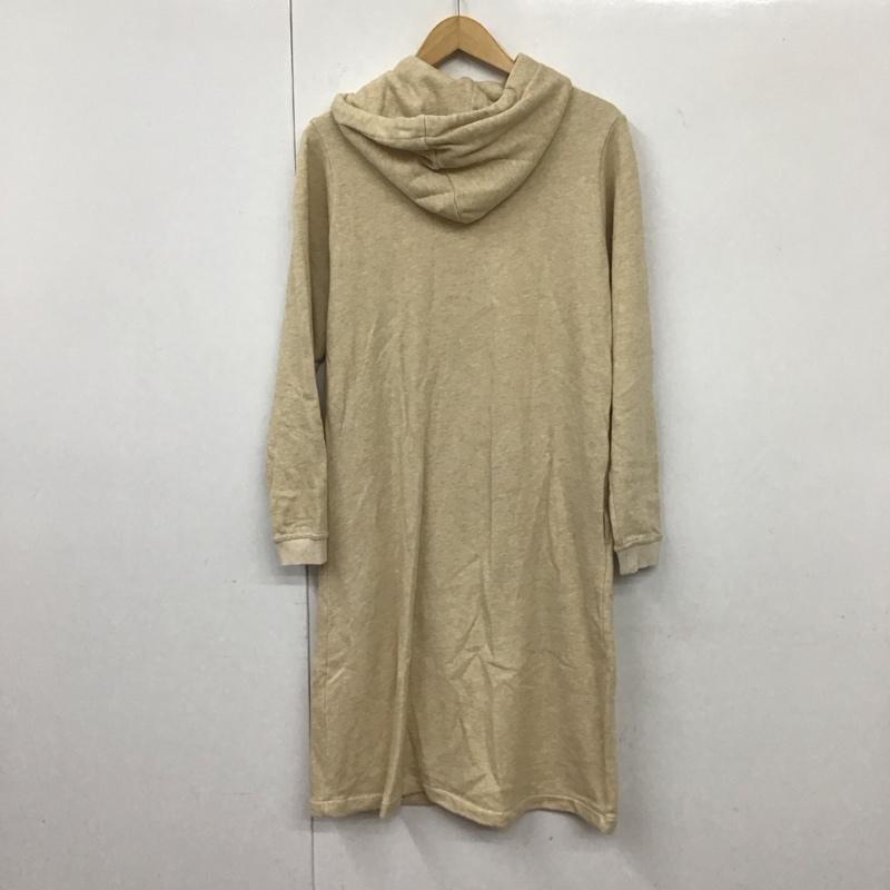 チャムス CHUMS ワンピース ロングスカート M ロゴ、文字 X プリント ベージュ / ベージュ /  レディース USED 古着 中古 10131116
