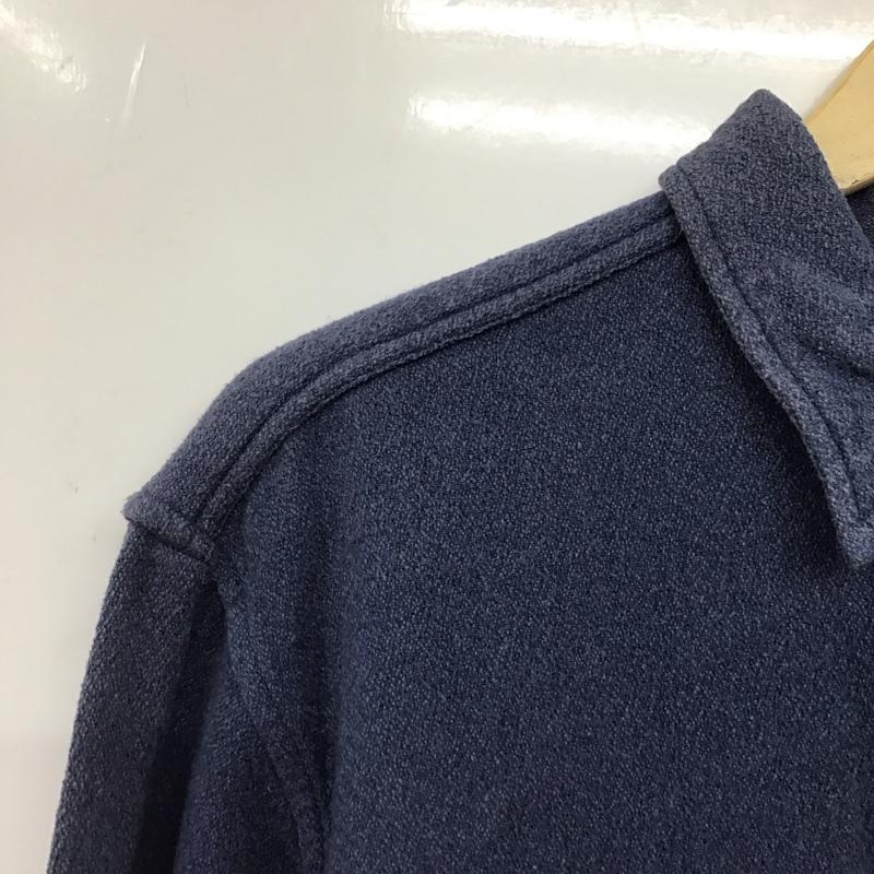 オシュコシュ OSHKOSH シャツ、ブラウス 長袖 長袖シャツ 無地シャツ カラーシャツ L ロゴ、文字 青 / ブルー /  メンズ USED 古着 中古 10140264