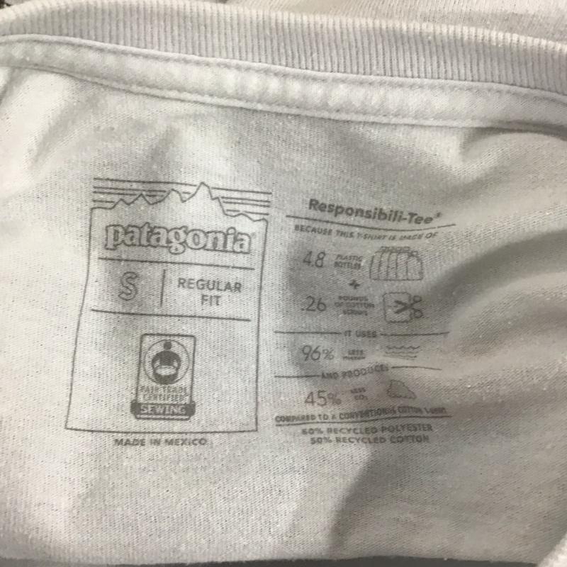 パタゴニア patagonia カットソー 長袖 長袖カットソー プリントカットソー クルーネック S ロゴ、文字 白 / ホワイト /  メンズ USED 古着 中古 10125734
