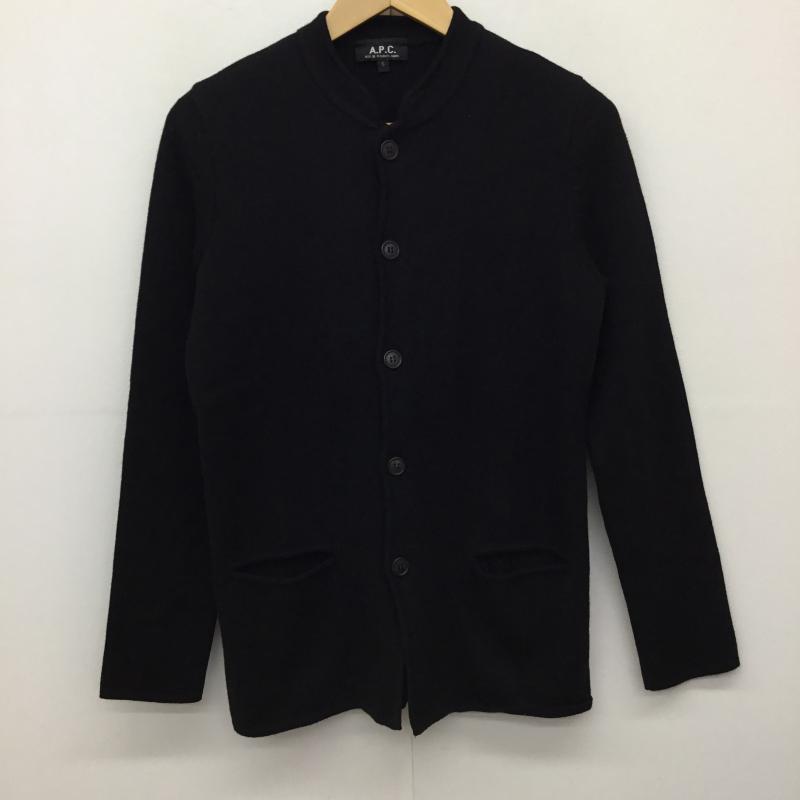 アーペーセー A.P.C. カーディガン 長袖 S 無地 黒 / ブラック /  メンズ USED 古着 中古 10140072