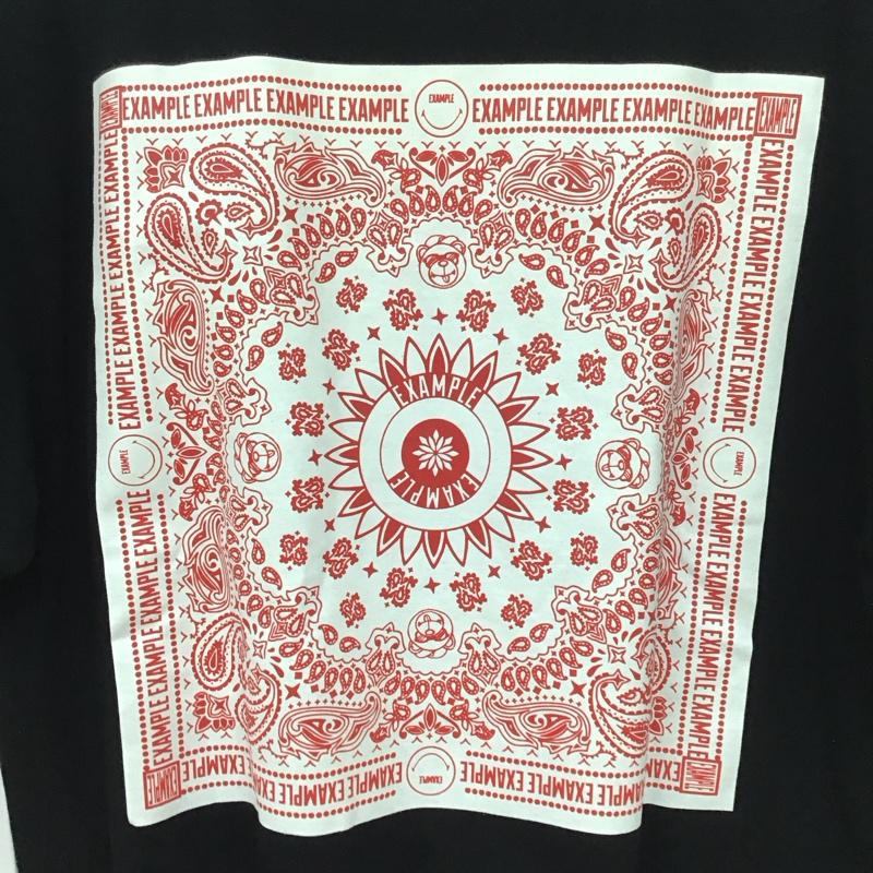 イグザンプル EXAMPLE Tシャツ 半袖 半袖カットソー プリントTシャツ クルーネックカットソー XL プリント 黒 / ブラック /  メンズ USED 古着 中古 10131230