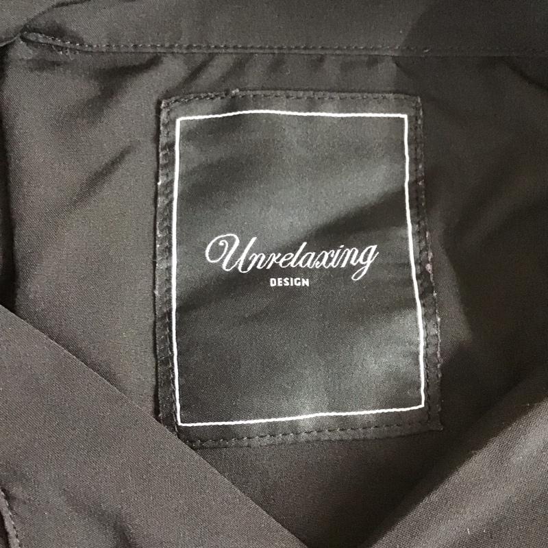 アンリラクシング unrelaxing シャツ、ブラウス 半袖 半袖シャツ カラーシャツ カジュアルシャツ 無地 黒 / ブラック /  メンズ USED 古着 中古 10107187