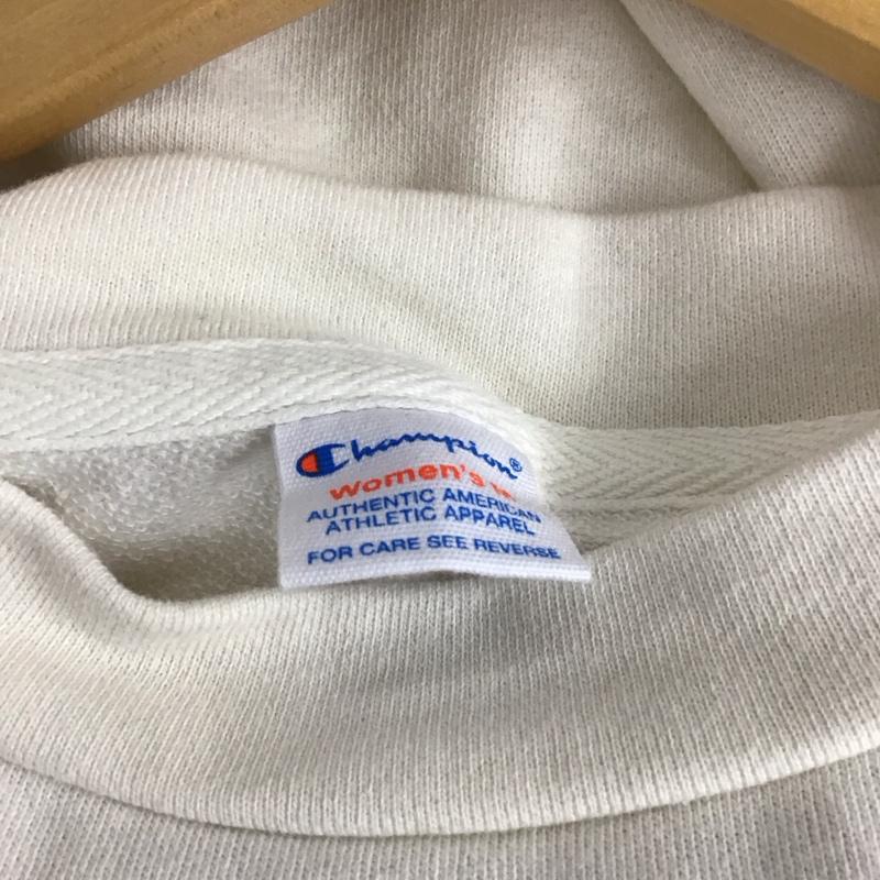 チャンピオン Campion Tシャツ 半袖 M プリント X ロゴ、文字 オフホワイト / オフホワイト /  レディース USED 古着 中古 10150863
