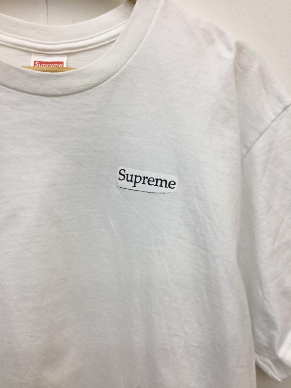 シュプリーム Supreme Tシャツ 半袖 Supreme Blowfish Tee L プリント 白 / ホワイト /  メンズ USED 古着 中古 10127171