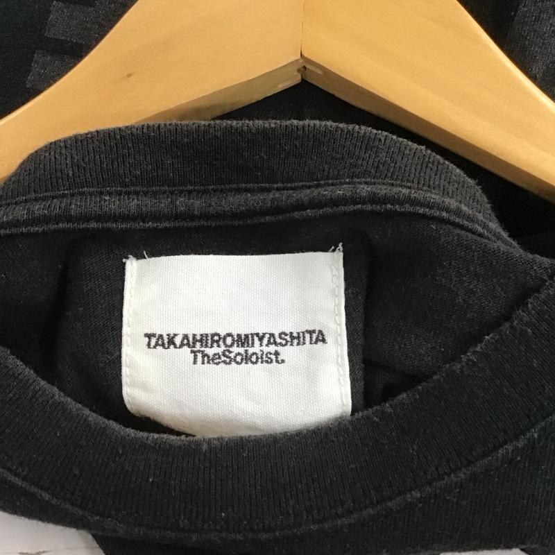 タカヒロ ミヤシタ ザ ソロイスト TAKAHIRO MIYASHITA The SoloIst. Tシャツ 半袖 半袖カットソー プリントTシャツ クルーネックカットソー tangtang L ロゴ、文字 黒 / ブラック /  メンズ USED 古着 中古 10148023