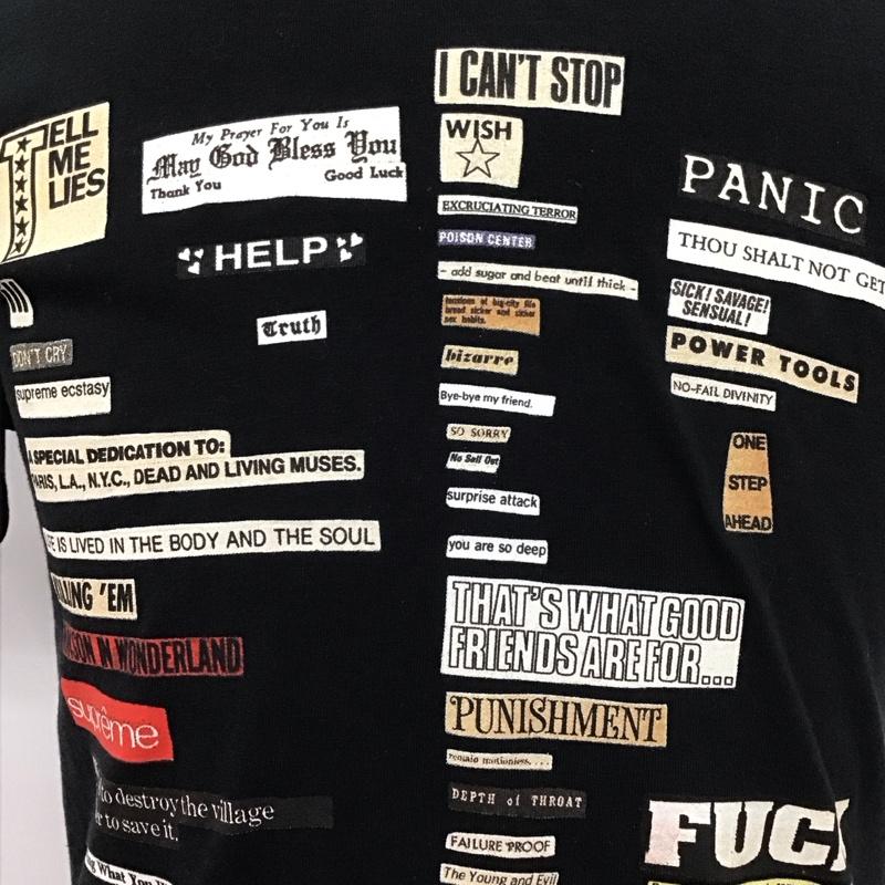 シュプリーム Supreme Tシャツ 半袖 18AW CutoutsTee 半袖カットソー プリントTシャツ S プリント 黒 / ブラック /  メンズ USED 古着 中古 10120029