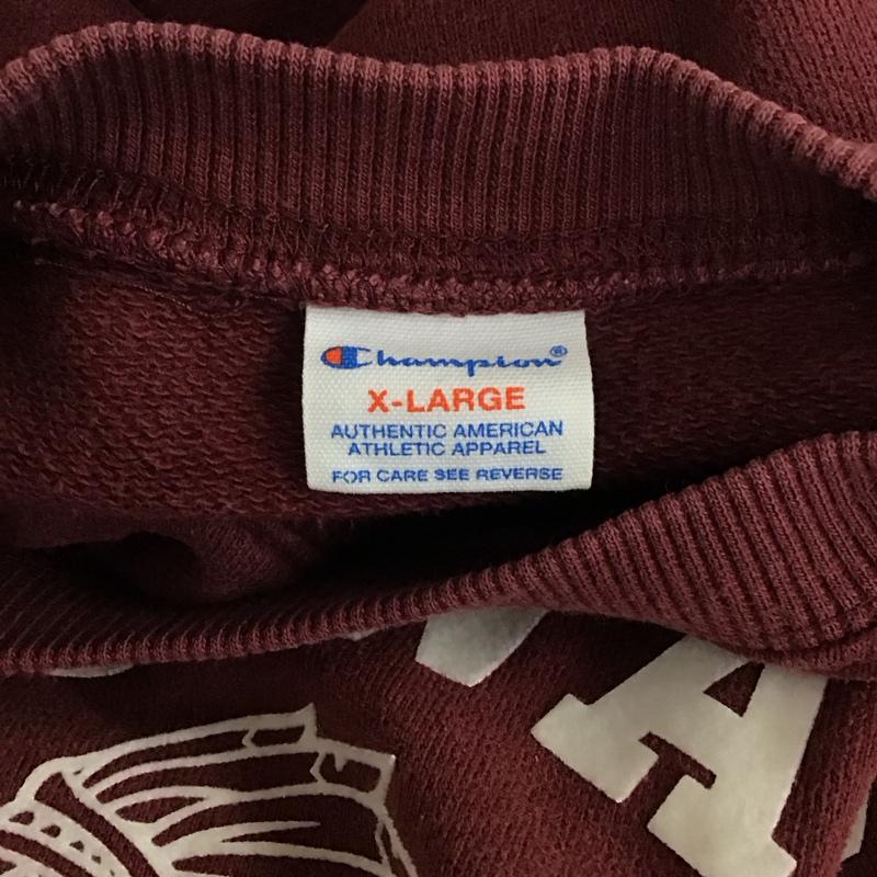 チャンピオン Champion トレーナー 長袖 長袖 XL プリント えんじ / ワインレッド /  メンズ USED 古着 中古 10117568