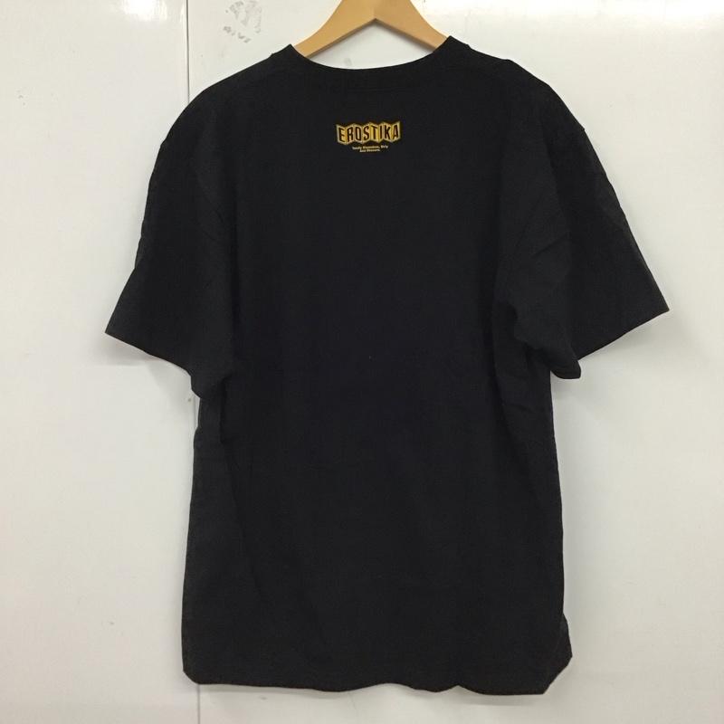 エロスティカ EROSTiKA Tシャツ 半袖 ロゴ XL プリント 黒 / ブラック /  メンズ USED 古着 中古 10123393