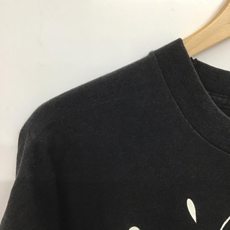 ディズニー Disney Tシャツ 半袖 半袖カットソー プリントTシャツ クルーネックカットソー プリント 黒 / ブラック /  メンズ USED 古着 中古 10149110
