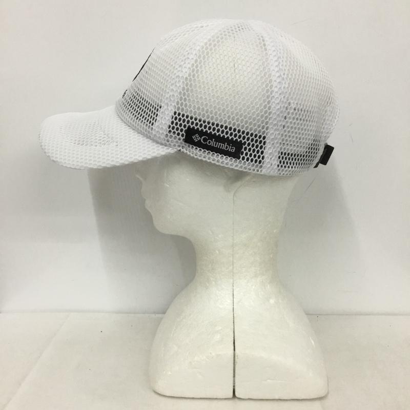 コロンビア Columbia 帽子 キャップ 125 PU5946 ジャックスブラフメッシュキャップ ロゴ、文字 白 / ホワイト /  メンズ USED 古着 中古 10140429