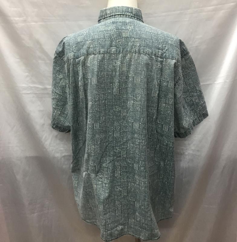 アーノルドパーマー Arnold Palmer シャツ、ブラウス 半袖 胸ポケット XL 総柄 緑 / グリーン /  メンズ USED 古着 中古 10119836