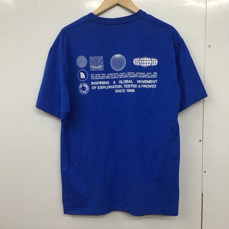 ザノースフェイス THE NORTH FACE Tシャツ 半袖 nt32550 Tシャツ プリントTシャツ L ロゴ、文字 青 / ブルー /  メンズ USED 古着 中古 10146552