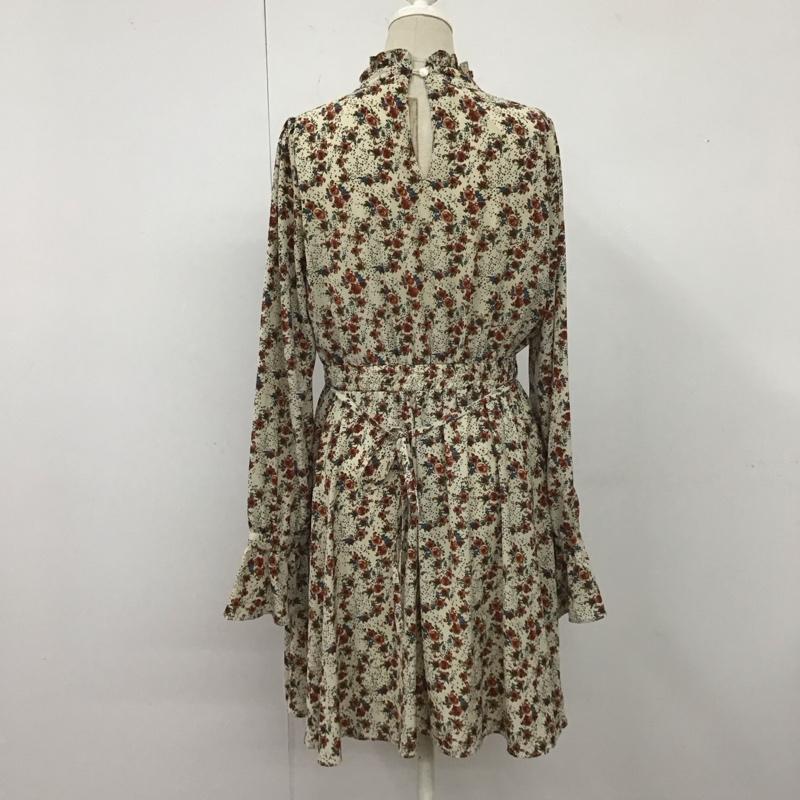 アルシーヴ archives ワンピース ひざ丈スカート スタンドネック 長袖 M 花柄 マルチカラー / マルチカラー /  レディース USED 古着 中古 10112363