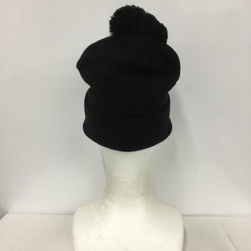 ステューシー STUSSY 帽子 ニット帽 ボンボン ロゴ、文字 黒 / ブラック /  メンズ USED 古着 中古 10133398