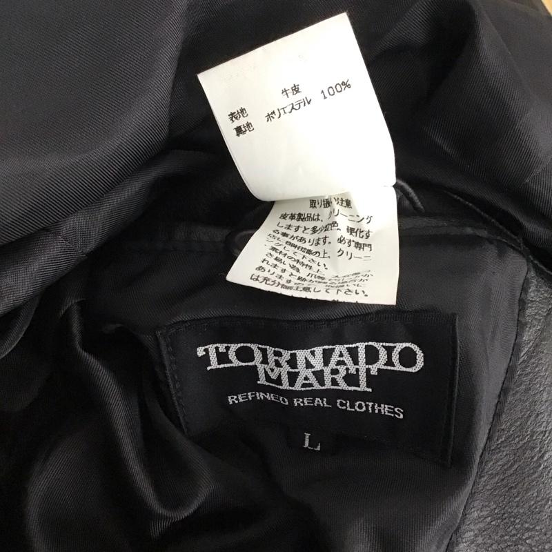 トルネードマート TORNADO MART ジャケット、上着 ジャケット、ブレザー TL-0101 牛皮 レザージャケット L 無地 黒 / ブラック /  メンズ USED 古着 中古 10133271