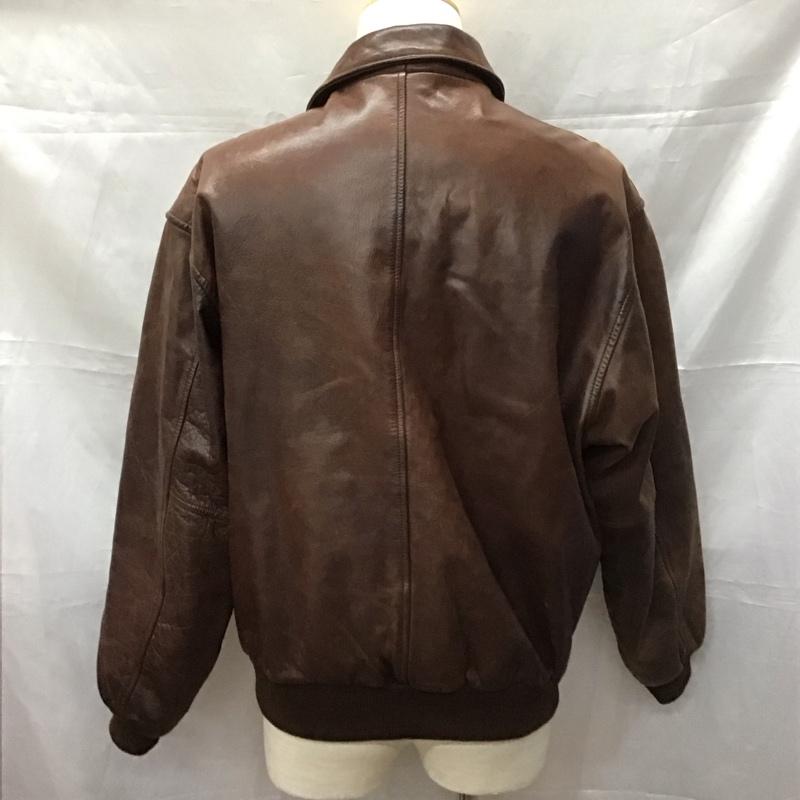 バナナリパブリック BANANA REPUBLIC ジャケット、上着 ジャケット、ブレザー レザージャケット ジップアップジャケット カジュアルジャケット アウター 40 無地 茶 / ブラウン /  メンズ USED 古着 中古 10111018