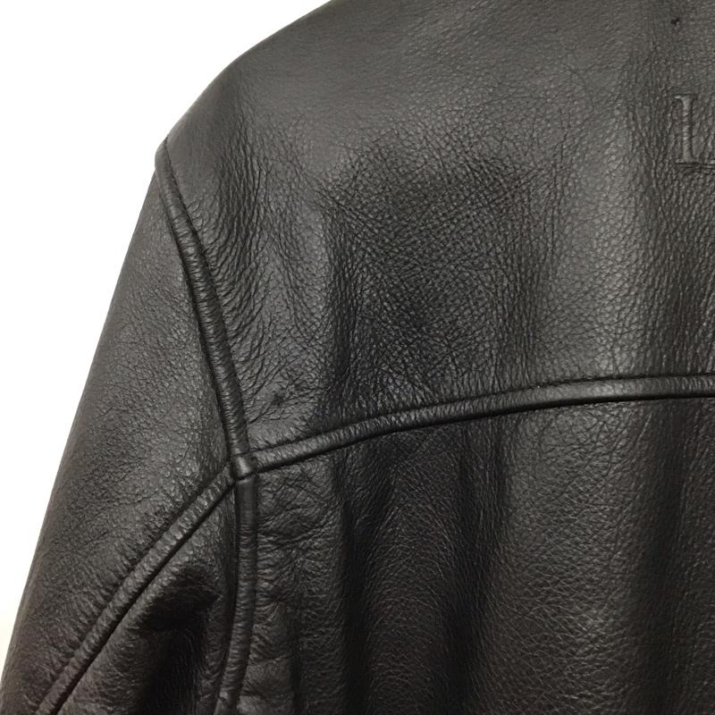 古着 USED ジャケット、上着 ジャンパー、ブルゾン レザージャケット ジップアップジャケット アウター 古着 無地 黒 / ブラック /  メンズ USED 古着 中古 10139657