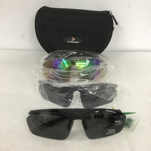 ダンロップ DUNLOP めがね・サングラス サングラス DU-010 スポーツサングラス ミラーレンズ ロゴ、文字 黒 / ブラック /  メンズ USED 古着 中古 10140531
