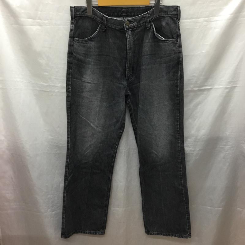 ラングラー Wrangler パンツ デニム、ジーンズ デニムパンツ ストレートパンツ ワイドパンツ カジュアルパンツ XL 無地 黒 / ブラック /  メンズ USED 古着 中古 10122385
