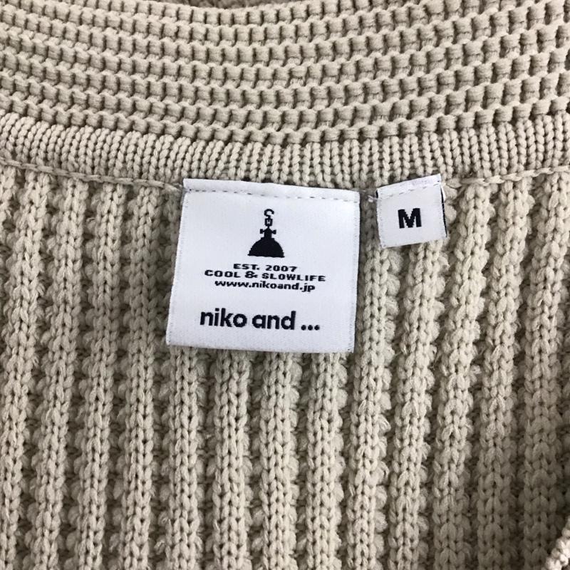 ニコアンド niko and... カーディガン 長袖 NKN35674CF 軽ワッフルVネックカーディガン 長袖ニットカーディガン M 無地 ベージュ / ベージュ /  レディース USED 古着 中古 10117310