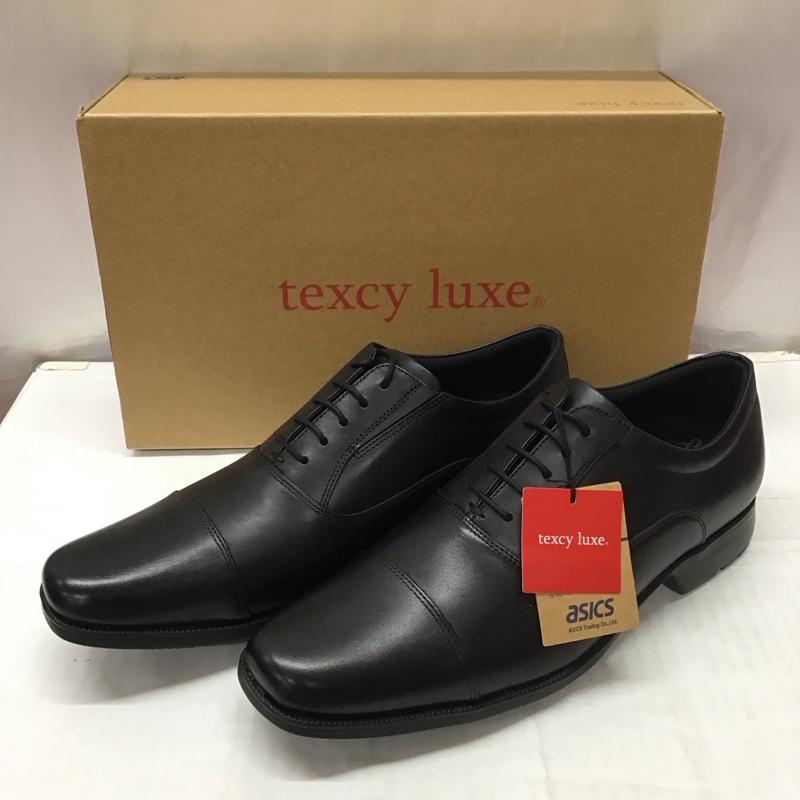 アシックス ASICS 革靴 革靴 TU-7030S texcy luxe ストレートチップ 箱有 25.5cm 25.5cm 無地 黒 / ブラック /  メンズ USED 古着 中古 10111751
