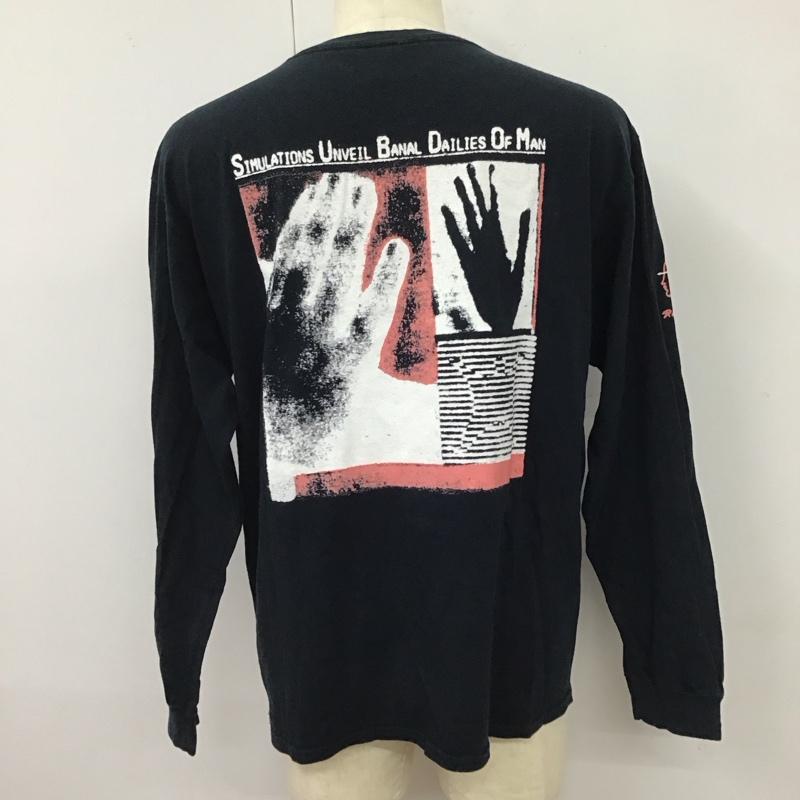 ブレインデット BRAIN DEAD カットソー 長袖 長袖カットソー クルーネックカットソー ロングスリーブカットソー プリントTシャツ M プリント 黒 / ブラック /  メンズ USED 古着 中古 10115324