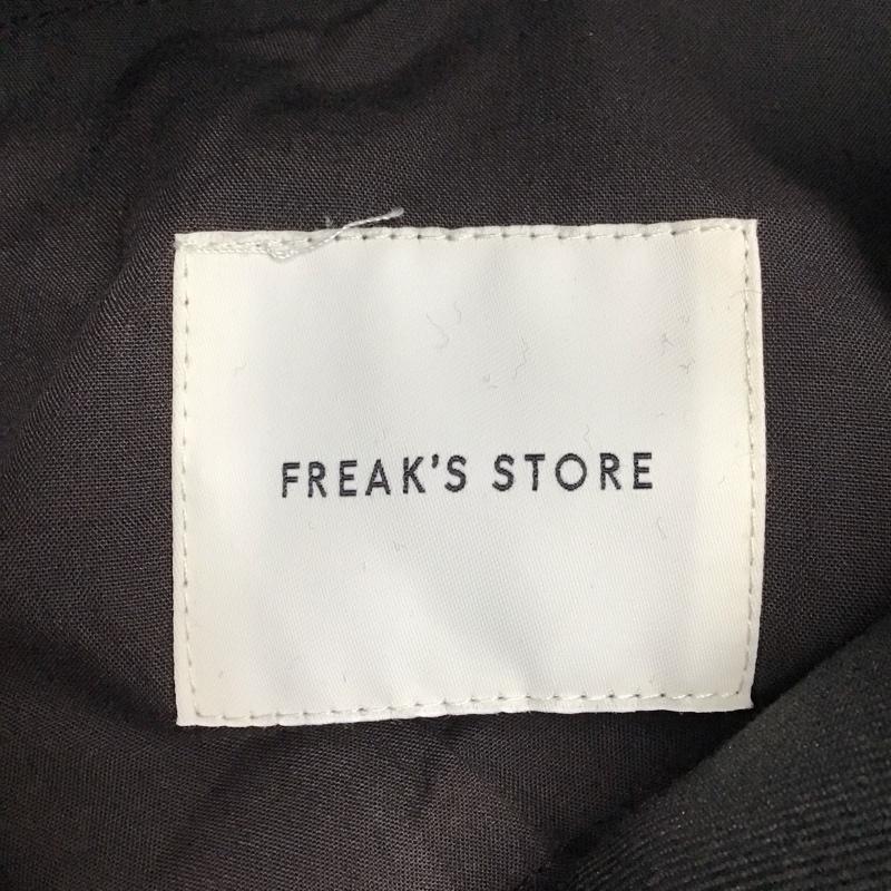フリークスストア FREAK S STORE パンツ スラックス スラックスパンツ ワイドパンツ カジュアルパンツ センタータックパンツ L 無地 黒 / ブラック /  メンズ USED 古着 中古 10113905