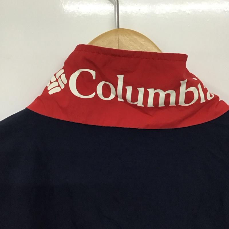 コロンビア Columbia ジャケット、上着 ジャンパー、ブルゾン 218 pm3403 ナイロンジャケット ジップアップジャケット アウター L ロゴ、文字 白 / ホワイト / X 赤 / レッド / X 紺 / ネイビー /  メンズ USED 古着 中古 10132330