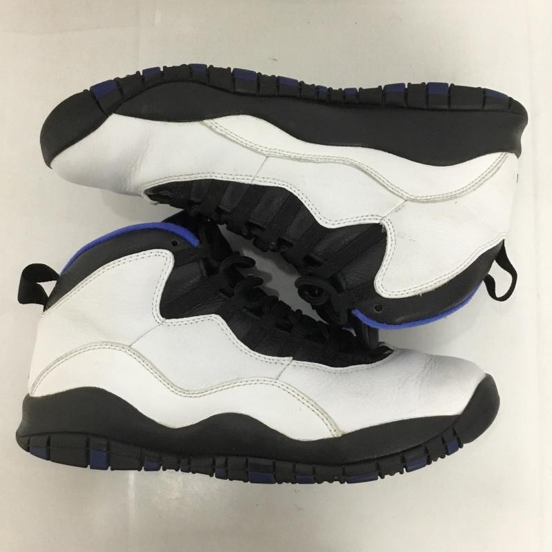 ナイキ NIKE スニーカー スニーカー 310805-108 AIR JORDAN 10 RETRO 28cm 28.0cm ワンポイント 白 / ホワイト / X 黒 / ブラック / X 青 / ブルー /  メンズ USED 古着 中古 10125088