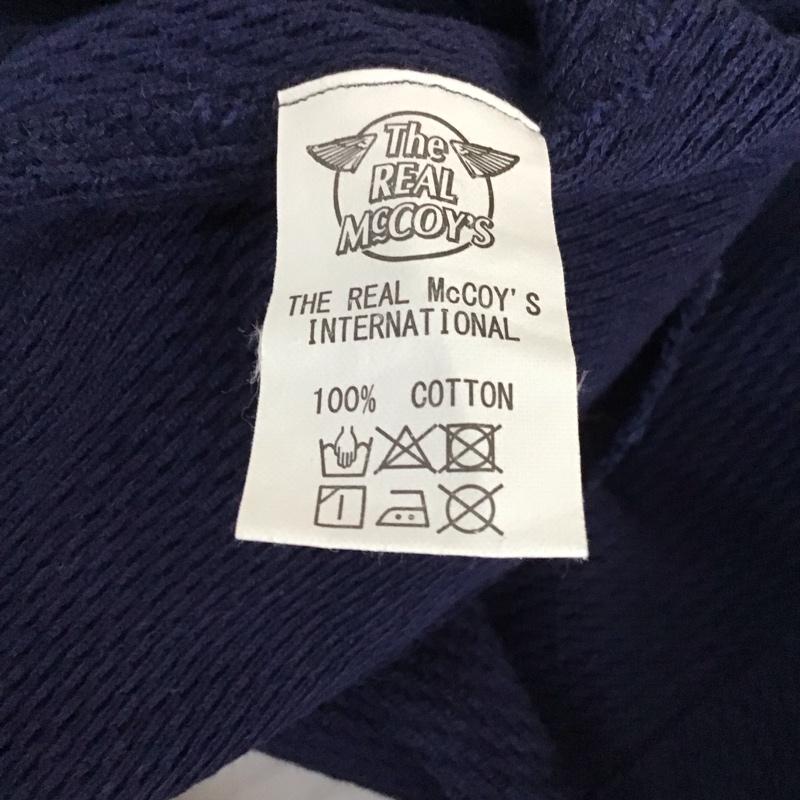 ザリアルマッコイズ THE REAL McCOY S カットソー 長袖 長袖カットソー クルーネックカットソー ロングスリーブカットソー プリントTシャツ 42 無地 紺 / ネイビー /  メンズ USED 古着 中古 10115385