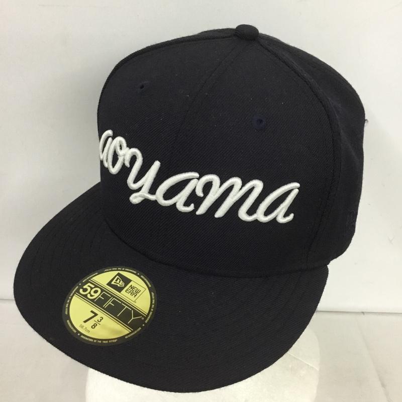 ニューエラ NEW ERA 帽子 キャップ MR.GENTLEMAN ウール 58.7cm 59FIFTY ロゴ、文字 紺 / ネイビー /  メンズ USED 古着 中古 10146324