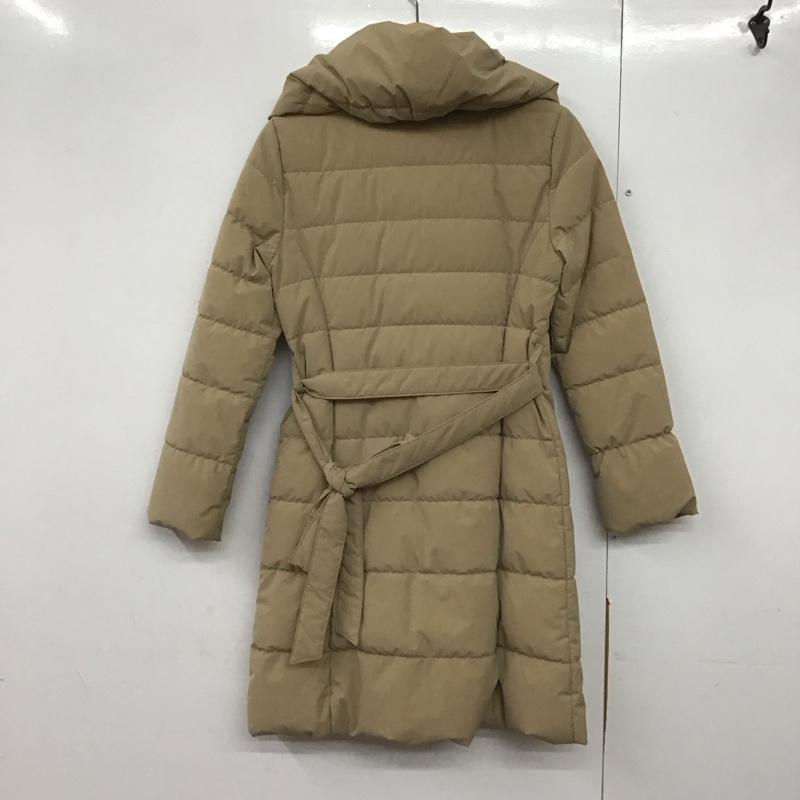 シップス SHIPS コート ダウンコート 314-15-0117 ビッグカラー ストレッチダウン フェザー 36 無地 ベージュ / ベージュ /  レディース USED 古着 中古 10143845