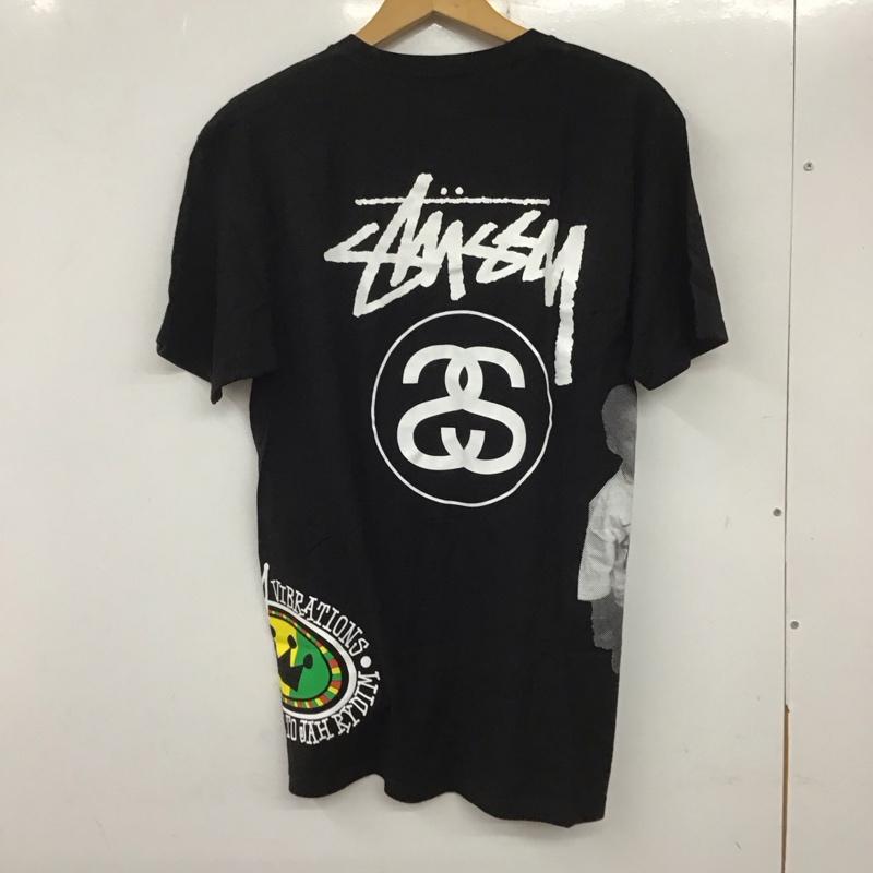 ステューシー STUSSY Tシャツ 半袖 半袖カットソー プリントTシャツ クルーネックカットソー M プリント 黒 / ブラック /  メンズ USED 古着 中古 10135909