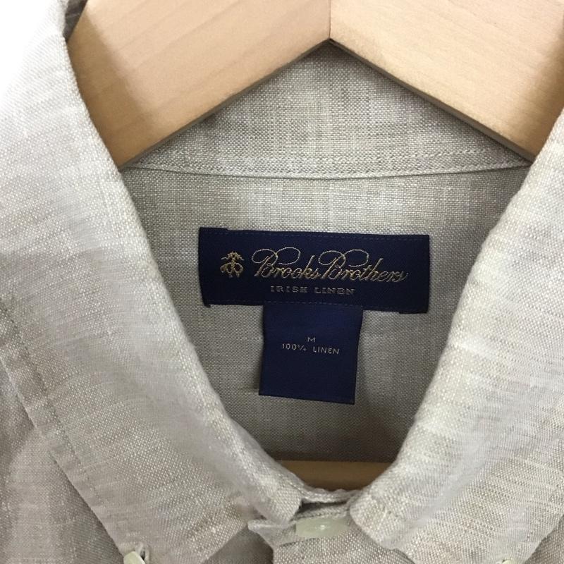 ブルックスブラザーズ BROOKS BROTHERS シャツ、ブラウス 長袖 ボタンダウンシャツ M 無地 ベージュ / ベージュ /  メンズ USED 古着 中古 10131424
