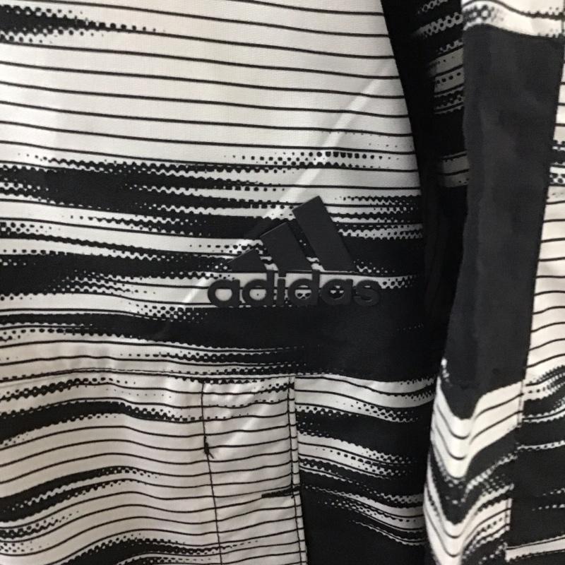 アディダス adidas ジャケット、上着 ジャンパー、ブルゾン fm5452 ストハブグラフィックジャケット ジップアップジャケット スポーツウェア 総柄 白 / ホワイト / X 黒 / ブラック /  メンズ USED 古着 中古 10112054