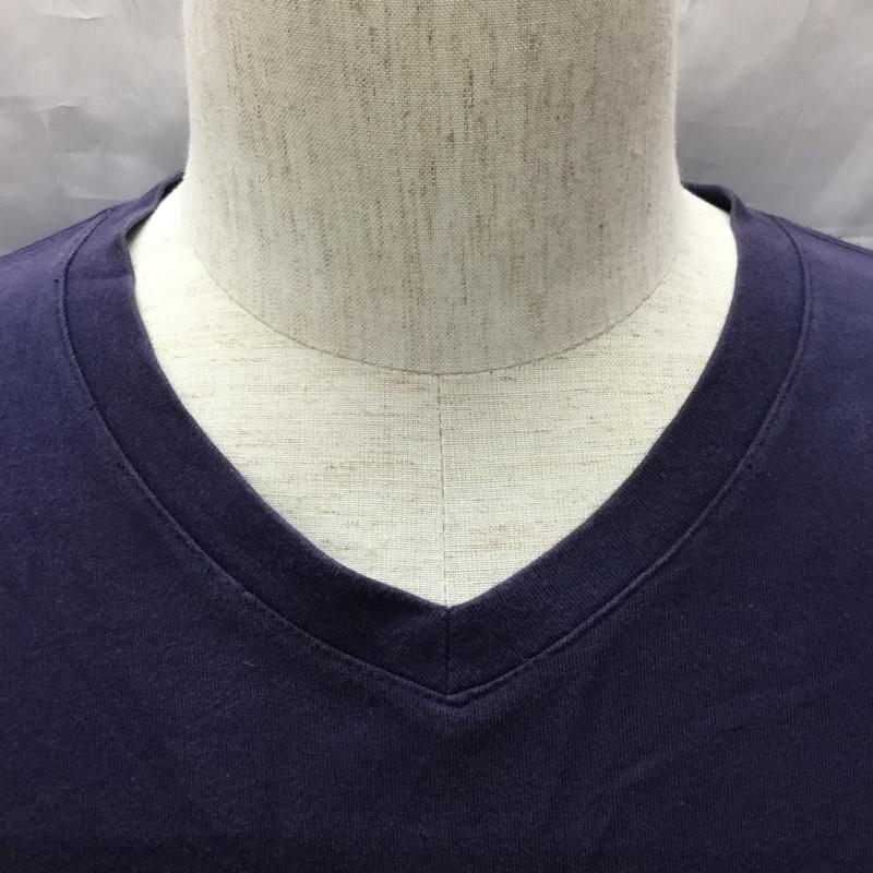 クライミー CRIMIE Tシャツ 半袖 半袖カットソー プリントTシャツ Vネックカットソー M 無地 紺 / ネイビー /  メンズ USED 古着 中古 10114599