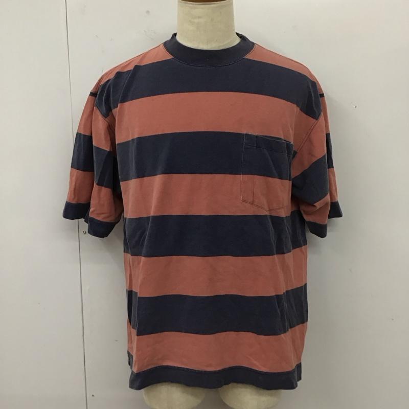 ギャップ GAP Tシャツ 半袖 90年代 胸ポケット L ボーダー柄 桃 / ピンク / X 紺 / ネイビー /  メンズ USED 古着 中古 10112664