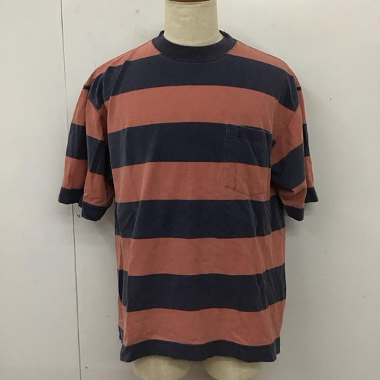 ギャップ GAP Tシャツ 半袖 90年代 胸ポケット L ボーダー柄 桃 / ピンク / X 紺 / ネイビー /  メンズ USED 古着 中古 10112664