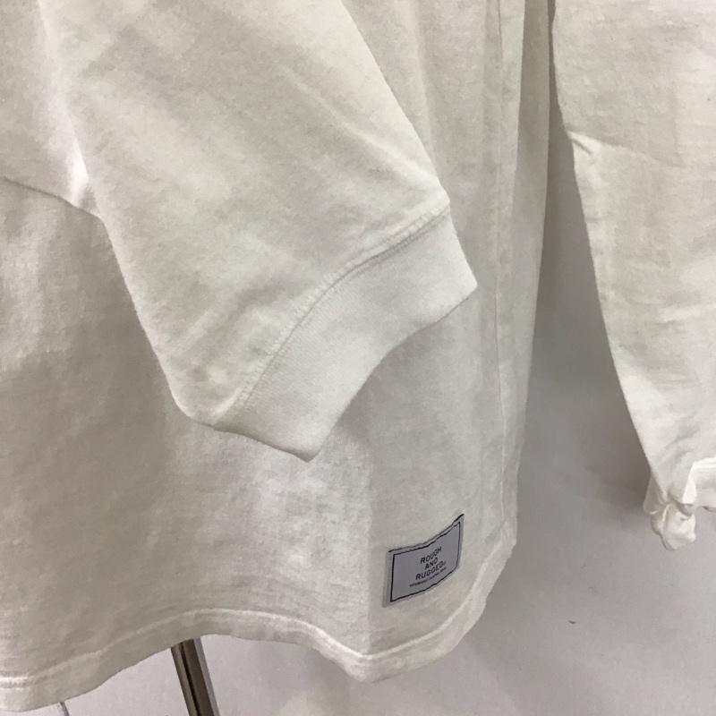 ラフアンドラゲッド ROUGH and RUGGED カットソー 長袖 長袖カットソー プリントカットソー クルーネック XL プリント 白 / ホワイト /  メンズ USED 古着 中古 10126195