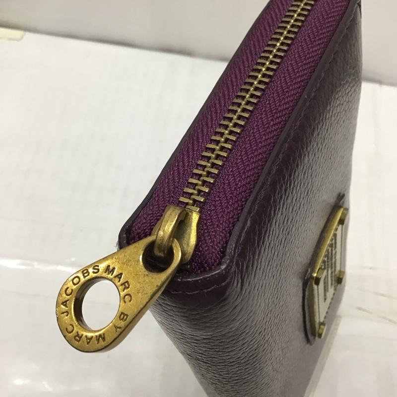 マークバイマークジェイコブス MARC by MARC JACOBS 財布 長財布 ラウンドファスナー 箱有 WORKWEAR ロゴ、文字 紫 / パープル /  レディース USED 古着 中古 10113365