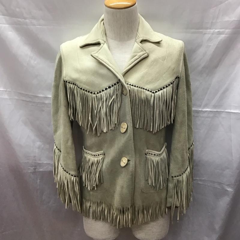 エルクレザー HAYS LEATHERS ジャケット、上着 ジャケット、ブレザー レザージャケット カジュアルジャケット 前ボタン 無地 灰 / グレー /  メンズ USED 古着 中古 10111323
