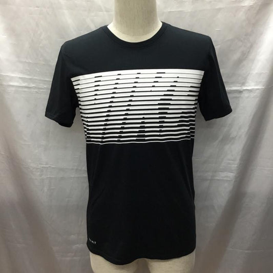 ナイキ NIKE Tシャツ 半袖 ドライフィット クルーネック S プリント 黒 / ブラック /  メンズ USED 古着 中古 10115693