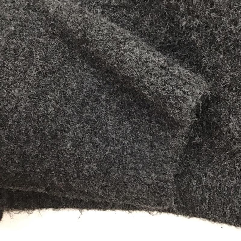 ザラ ZARA カーディガン 長袖 5536 153 807 クルーネック ショート丈 クロップド丈 XS 無地 ダークグレー / ダークグレー /  レディース USED 古着 中古 10143790