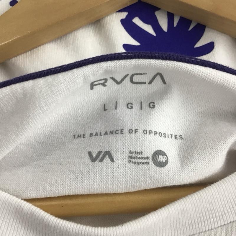 ルーカ RVCA Tシャツ 半袖 半袖カットソー プリントTシャツ クルーネックカットソー L ロゴ、文字 白 / ホワイト /  メンズ USED 古着 中古 10139305