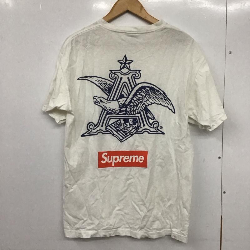 シュプリーム Supreme Tシャツ 半袖 半袖カットソー プリントTシャツ クルーネックカットソー バドワイザー M プリント 白 / ホワイト /  メンズ USED 古着 中古 10146190