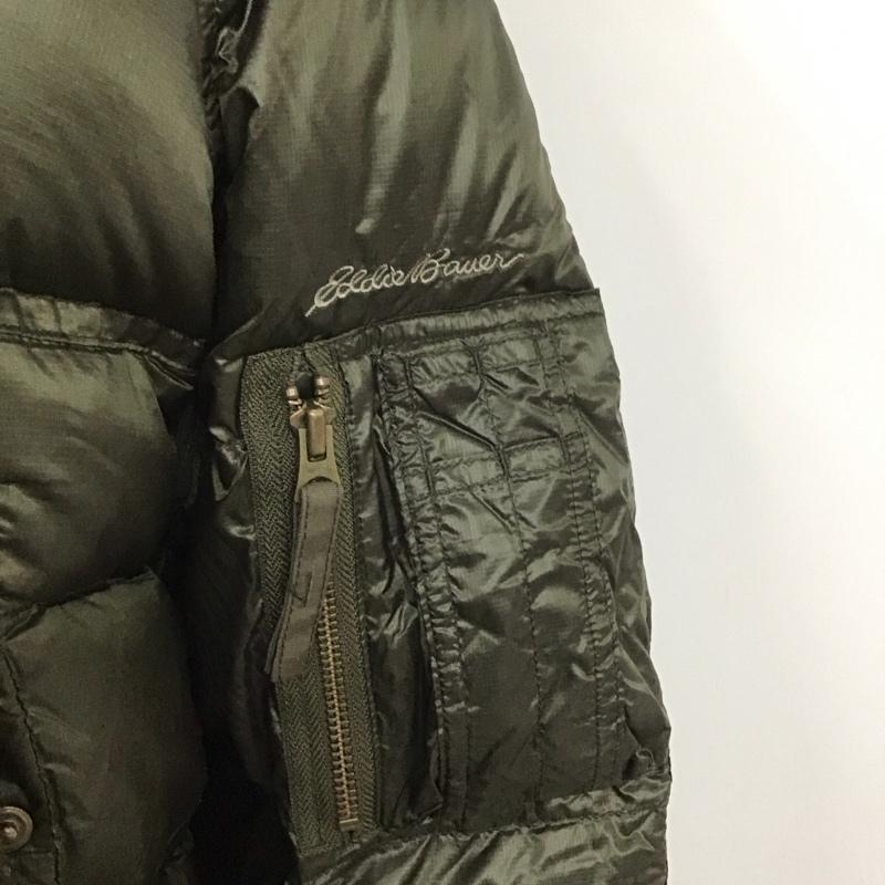 エディーバウアー Eddie Bauer ジャケット、上着 ジャンパー、ブルゾン ジップアップジャケット ジャンパー アウター ダウンジャケット アウター S ロゴ、文字 カーキ / カーキ /  メンズ USED 古着 中古 10111097