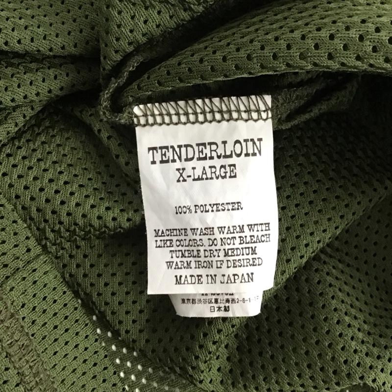 テンダーロイン TENDERLOIN カットソー 長袖 長袖カットソー クルーネック ラグラン XL ロゴ、文字 カーキ / カーキ /  メンズ USED 古着 中古 10141704