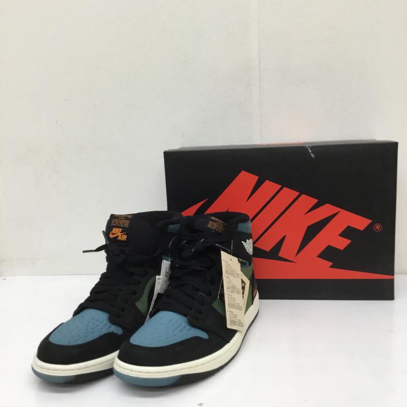 ナイキ NIKE スニーカー スニーカー DB2889-003 Nike Air Jordan 1 Element GORE-TEX Noise Aqua and Light Olive エアジョーダン１ 25.0cm ロゴ、文字 黒 / ブラック / X 緑 / グリーン / X 青 / ブルー /  メンズ USED 古着 中古 10112691